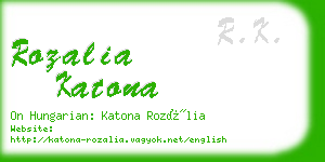 rozalia katona business card